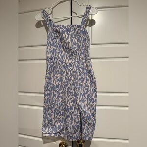 Monteau Blue and White Smocked Dress